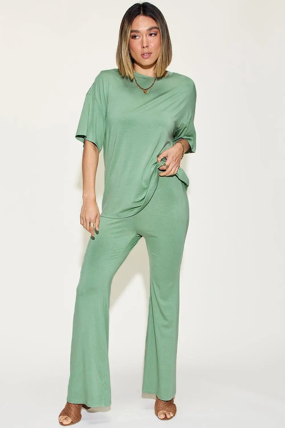 Bamboo Flare Pants Set - Pants Sets