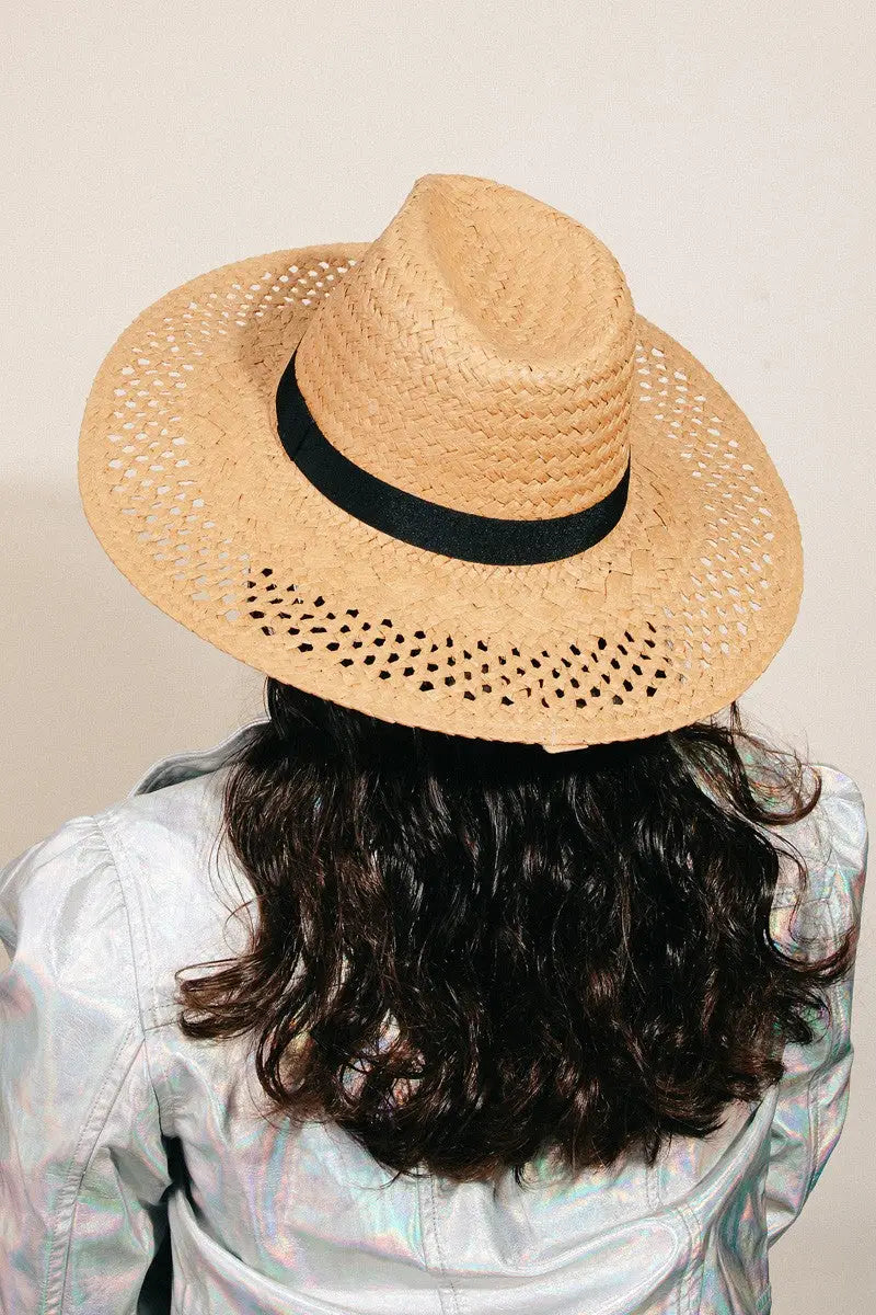 Basket Weave Straw Sun Hat - Eclectage