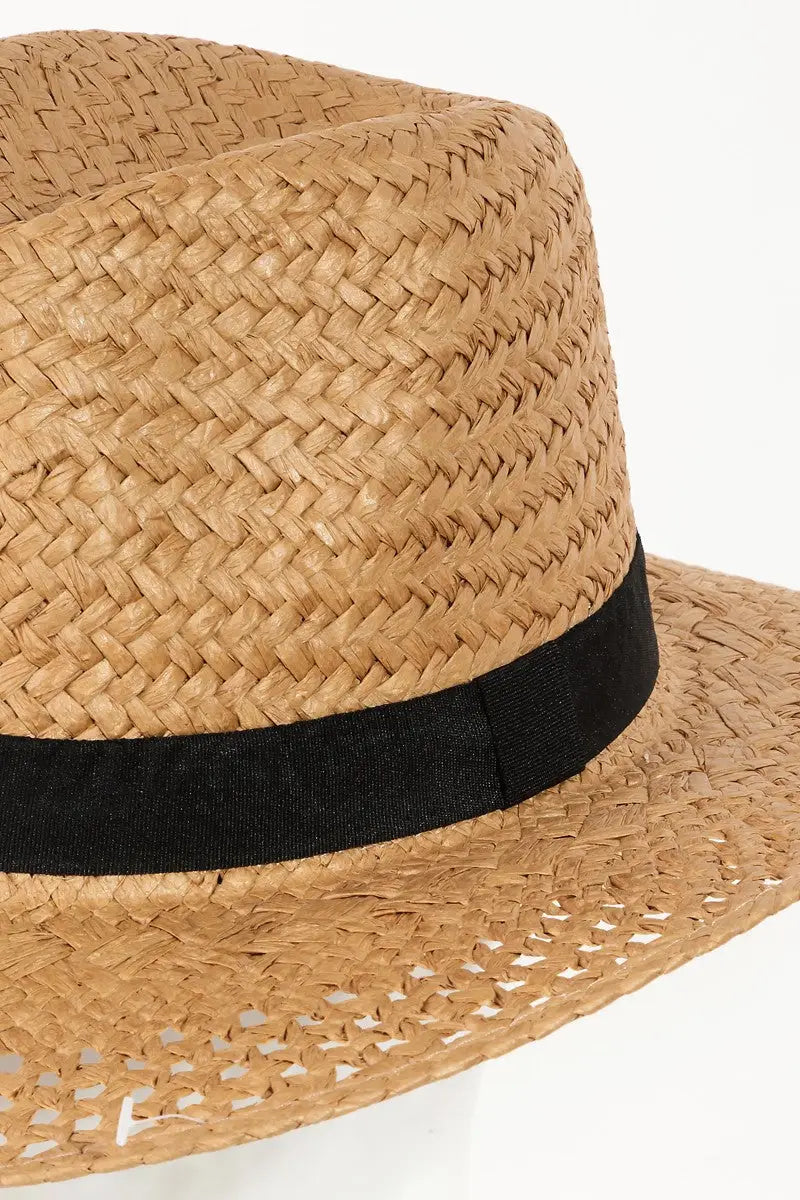 Basket Weave Straw Sun Hat - Eclectage