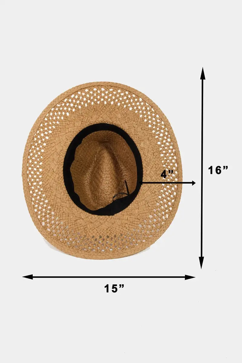 Basket Weave Straw Sun Hat - Eclectage