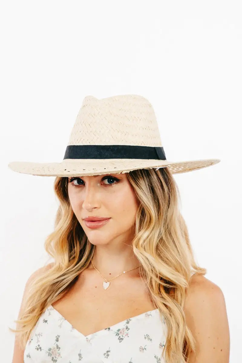 Basket Weave Straw Sun Hat - Eclectage