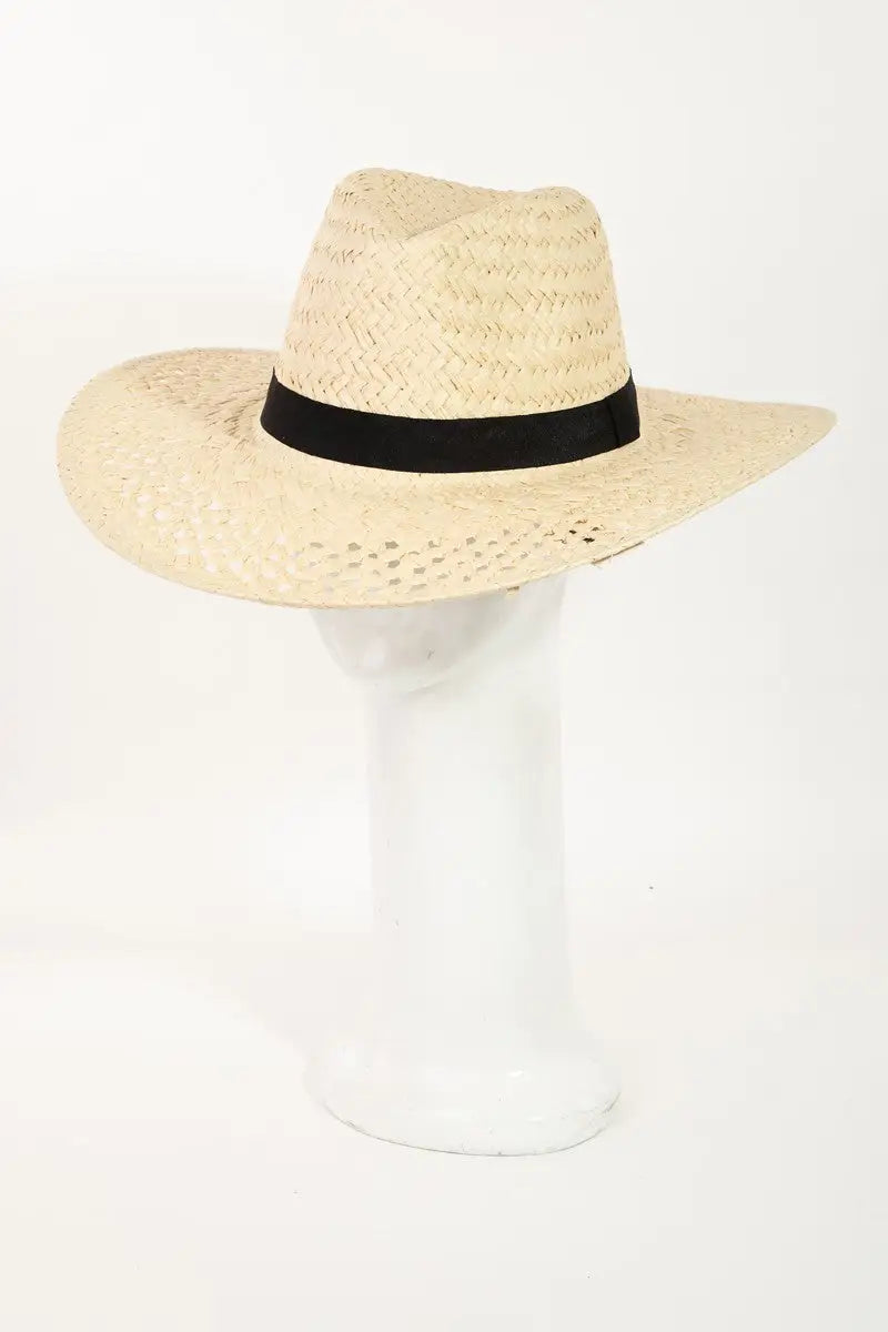Basket Weave Straw Sun Hat - Eclectage