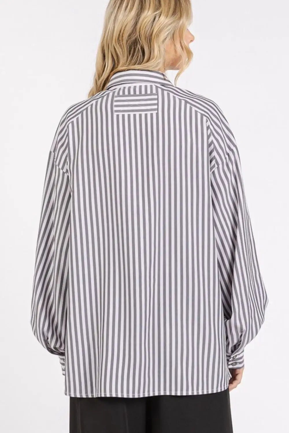 Mittoshop Button Down Striped Long Sleeve Shirt - Eclectage