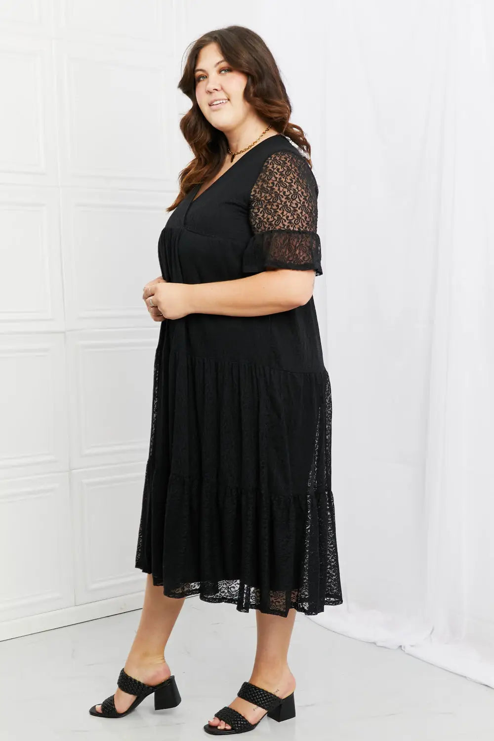 Black Tiered Dress - Eclectage