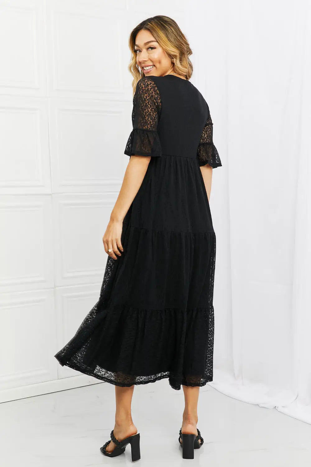 Black Tiered Dress - Eclectage