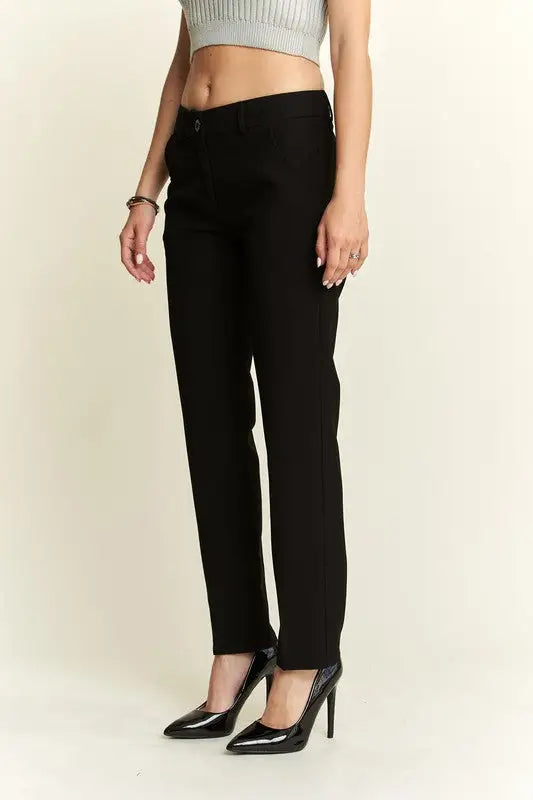 Black Zipper Skinny Pants - Eclectage