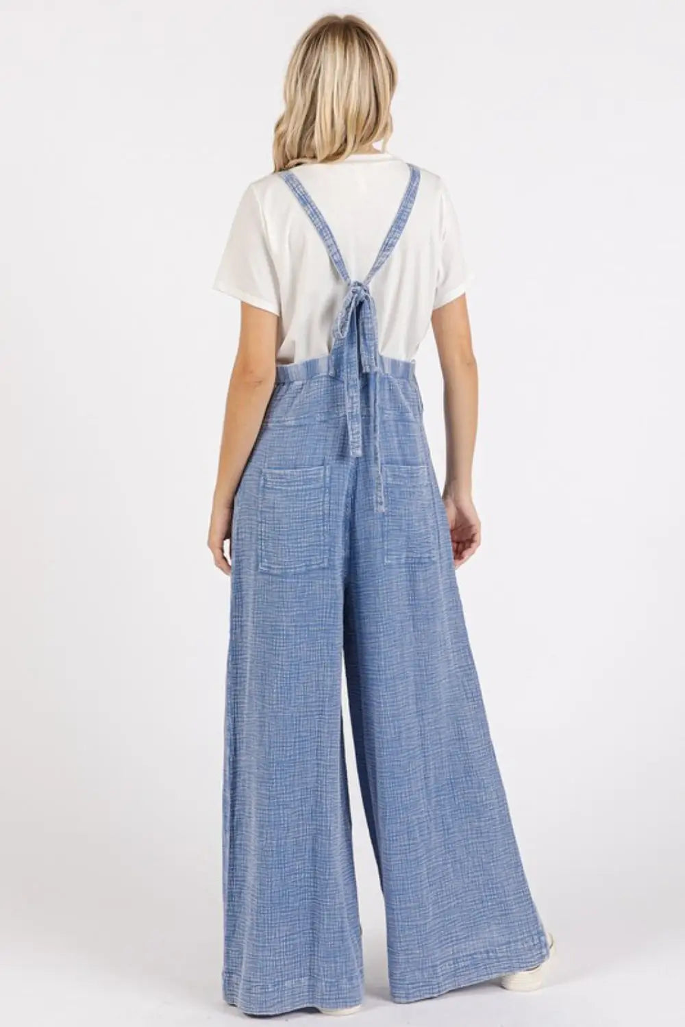 Mittoshop Textured Wide Leg Overalls - Eclectage