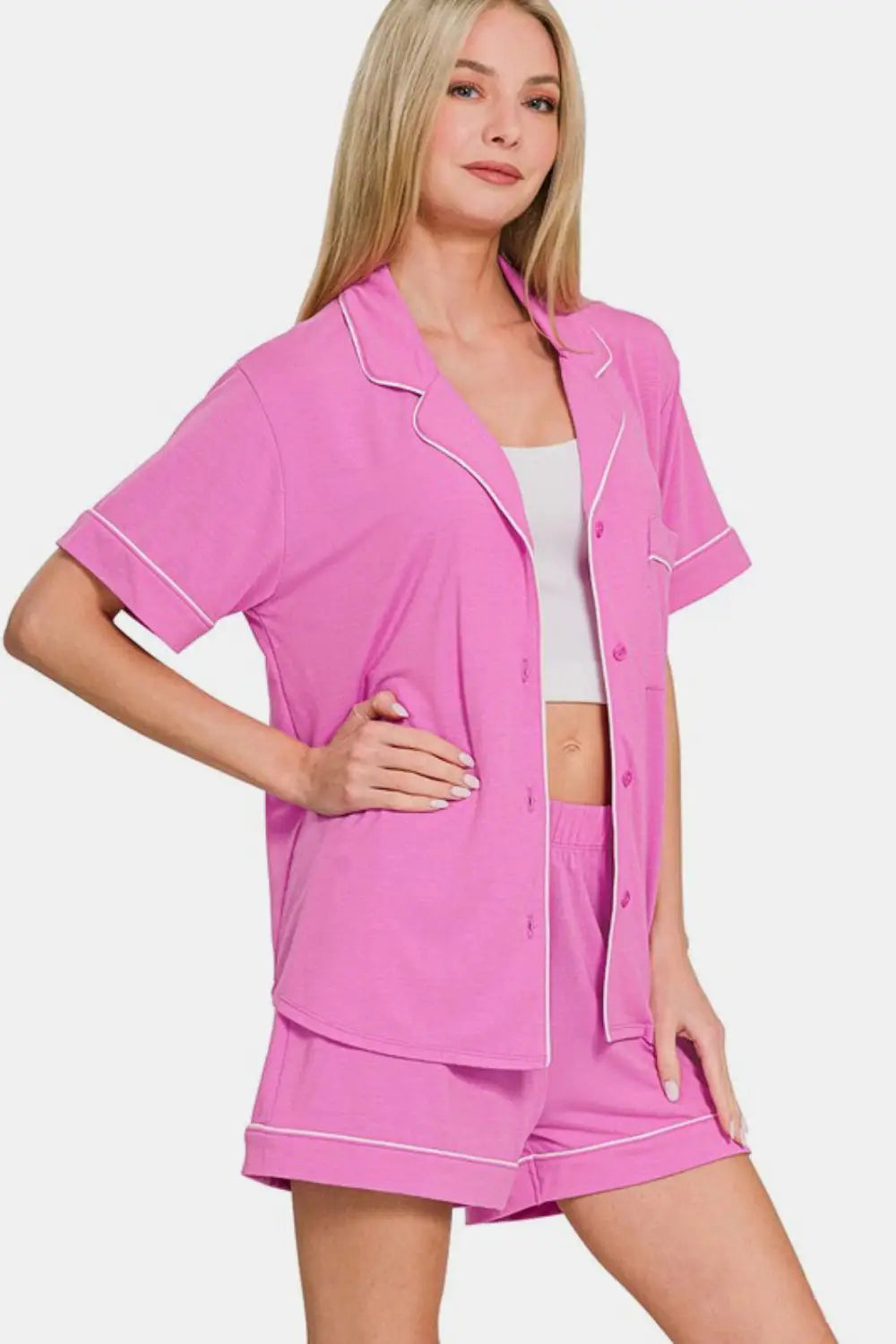 Bright Mauve Lounge Set - Loungewear