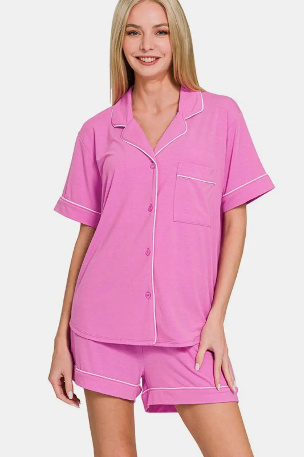 Bright Mauve Lounge Set - Loungewear
