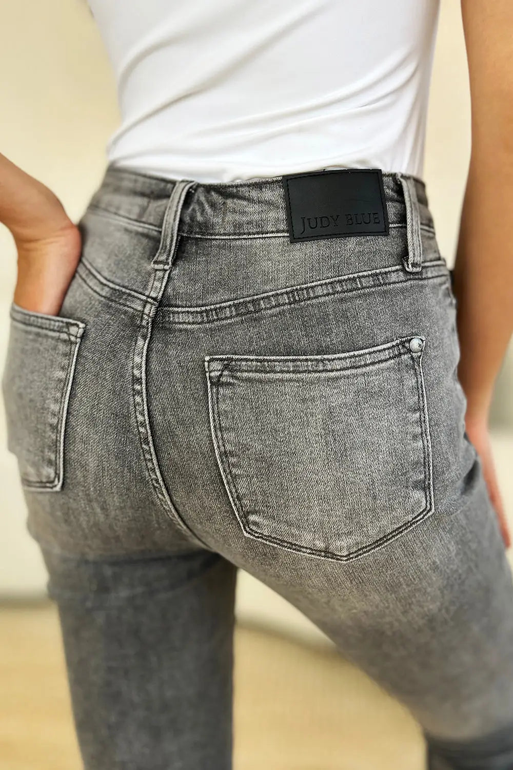 Button Fly High Waist Cuffed Capris - Eclectage