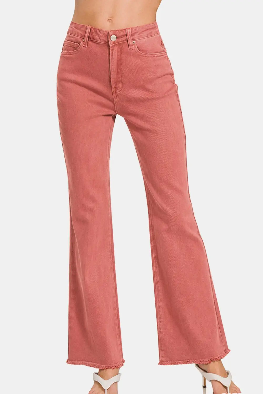 Cabernet Coloerd Acid Washed Jeans - Eclectage