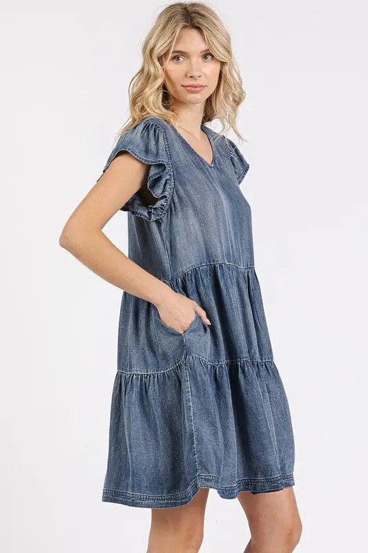 Cap Sleeve Mini Dress - Eclectage