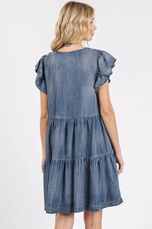 Cap Sleeve Mini Dress - Eclectage