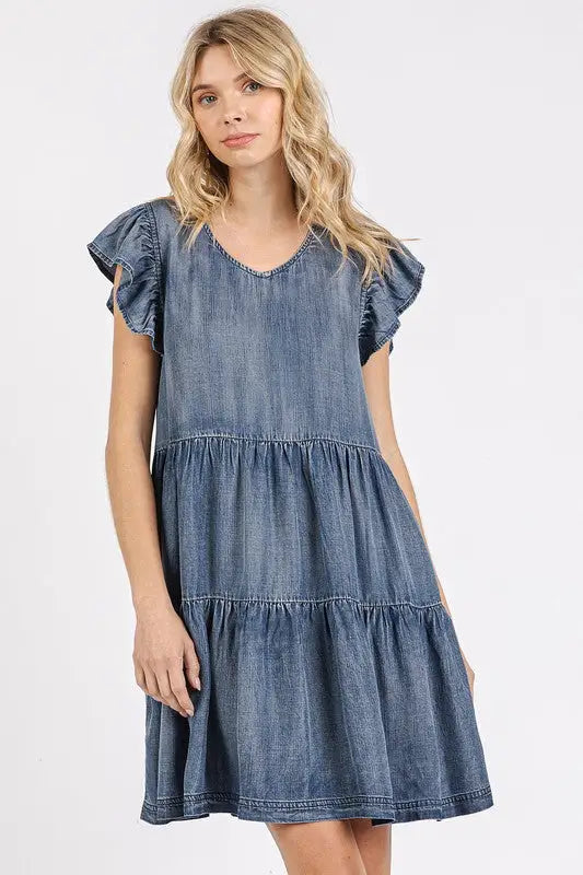 Cap Sleeve Mini Dress - Eclectage