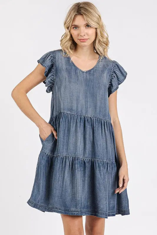Cap Sleeve Mini Dress - Eclectage