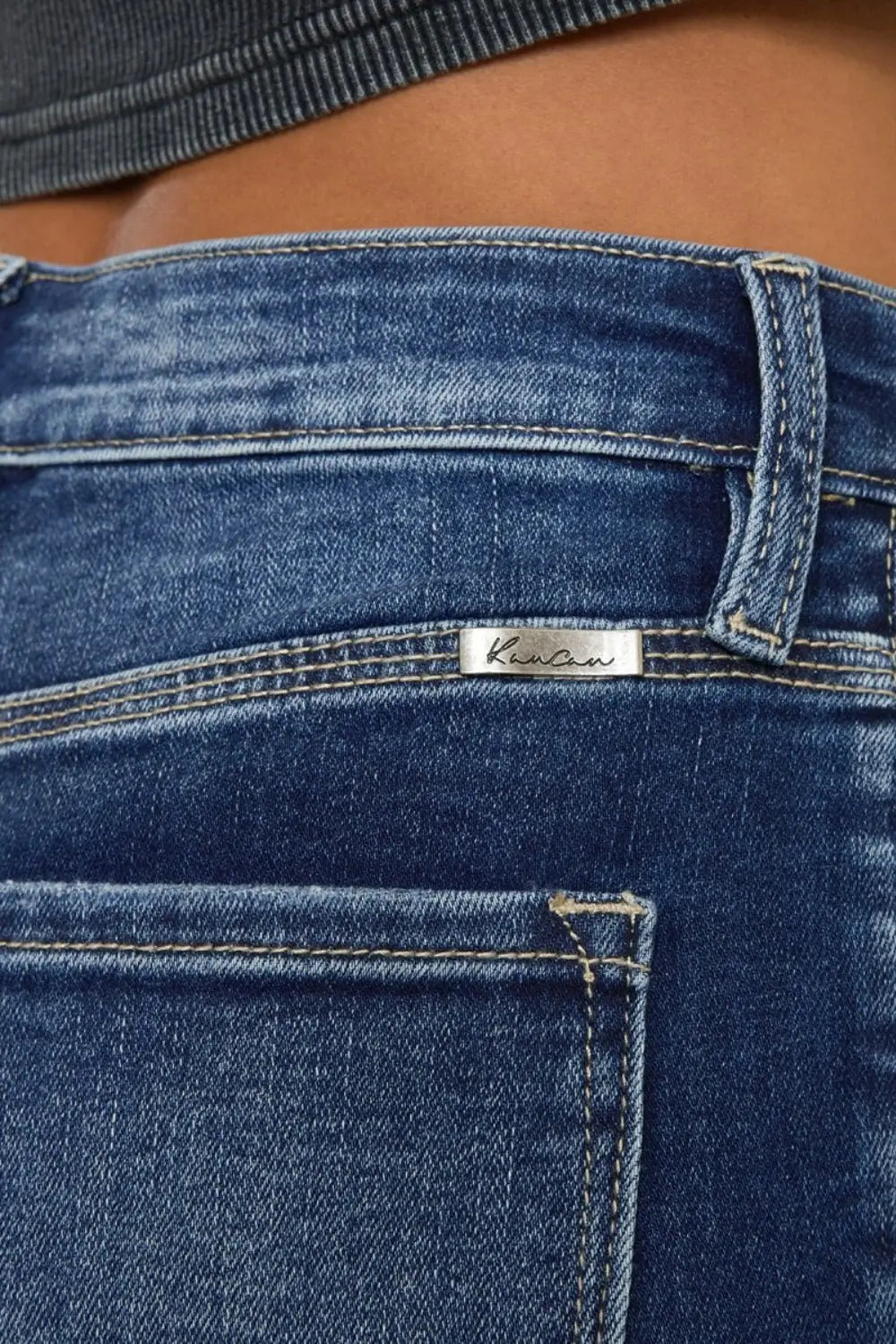 Cat's Whiskers Button Fly Denim Shorts - Denim Shorts
