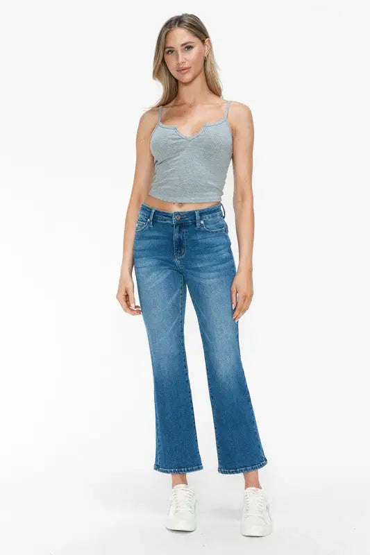 Cat's Whiskers Mid Rise Ankle Jeans - Eclectage