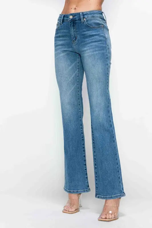 Cat's Whiskers Mid Rise Bootcut Jeans - Eclectage