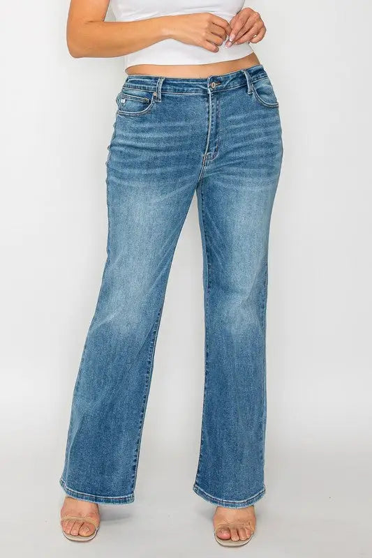 Cat's Whiskers Mid Rise Bootcut Jeans - Eclectage