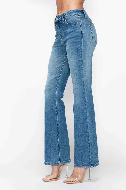 Cat's Whiskers Mid Rise Bootcut Jeans - Eclectage