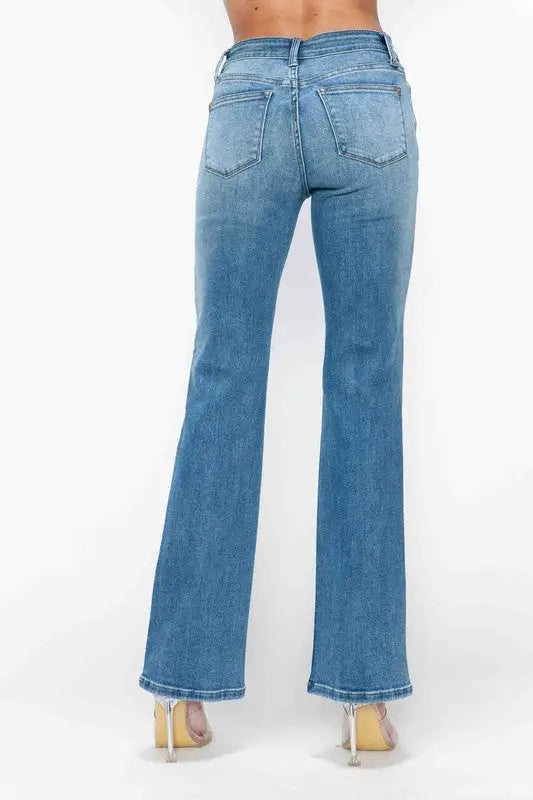 Cat's Whiskers Mid Rise Bootcut Jeans - Eclectage