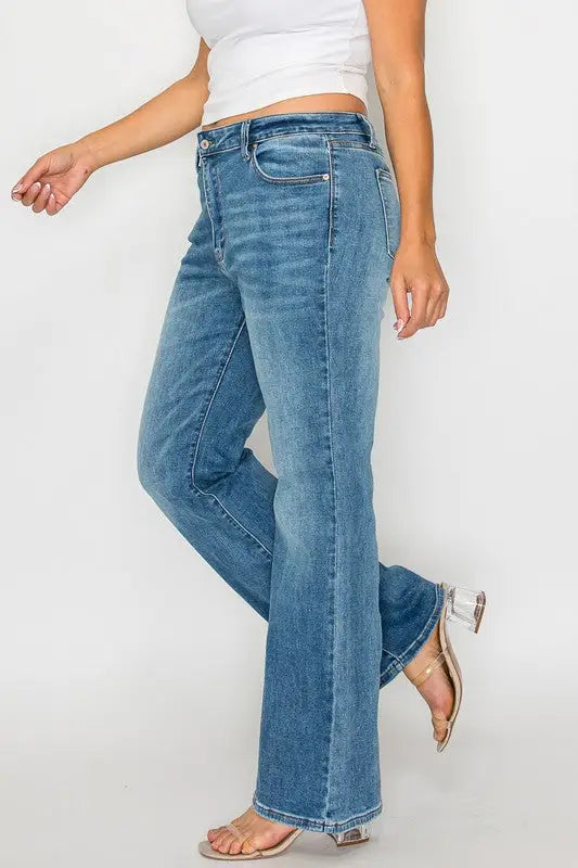 Cat's Whiskers Mid Rise Bootcut Jeans - Eclectage