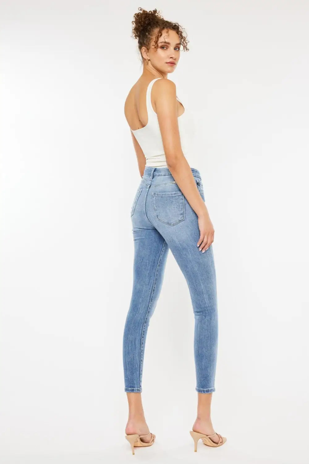 High Waist Cat's Whiskers Skinny Jeans - Eclectage