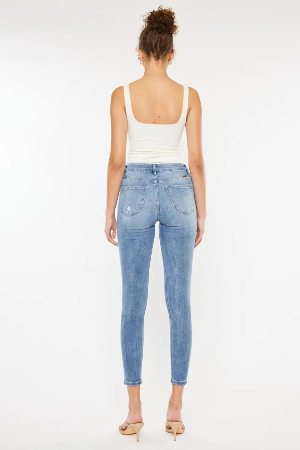 High Waist Cat's Whiskers Skinny Jeans - Eclectage