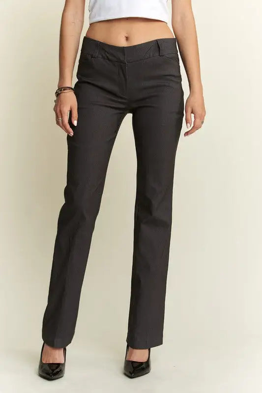 Charcoal Slim Bootcut Pants - Eclectage