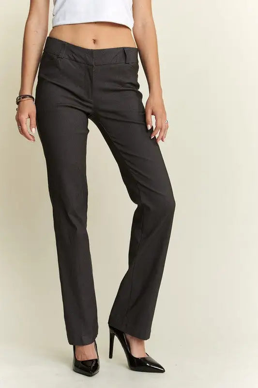 Charcoal Slim Bootcut Pants - Eclectage