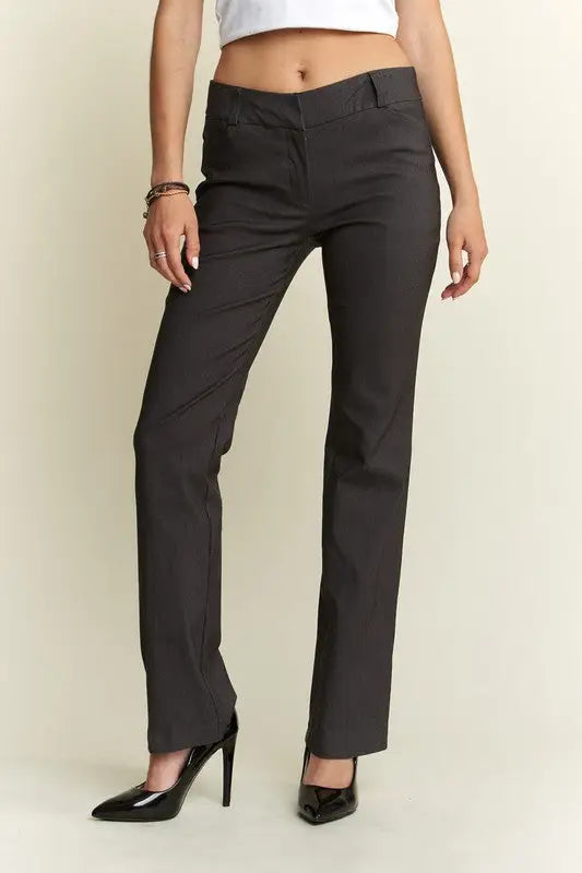 Charcoal Slim Bootcut Pants - Eclectage