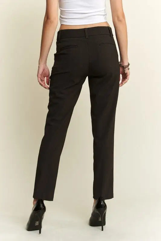 Charcoal Zipper Skinny Pants - Pants