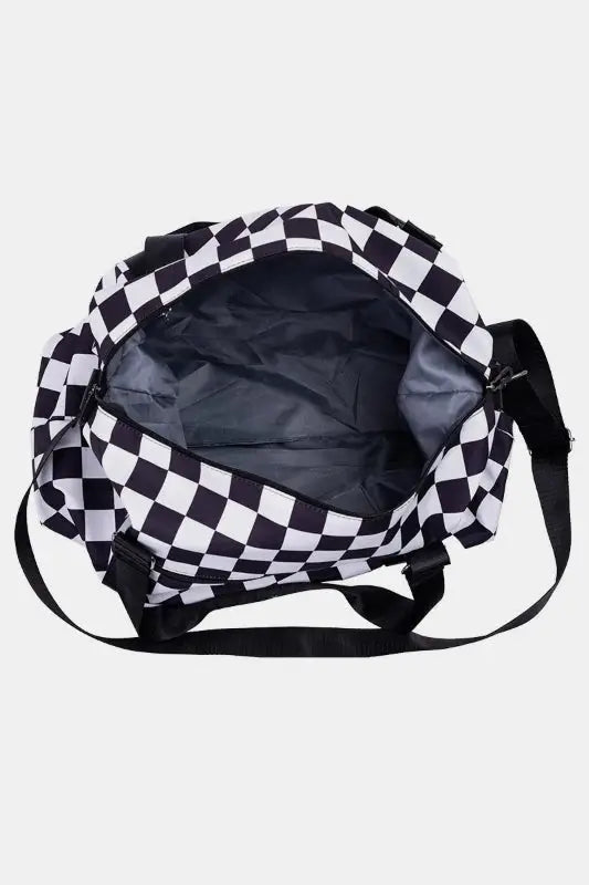 Checkered Multi-Pocket Travel Bag - Eclectage