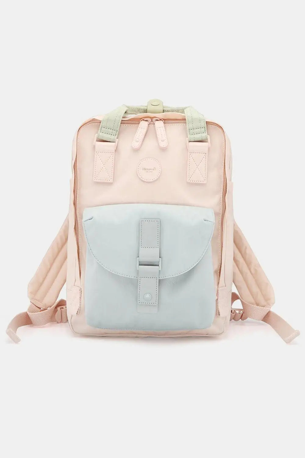 Contrast Waterproof Canvas Backpack Bag - Backpacks
