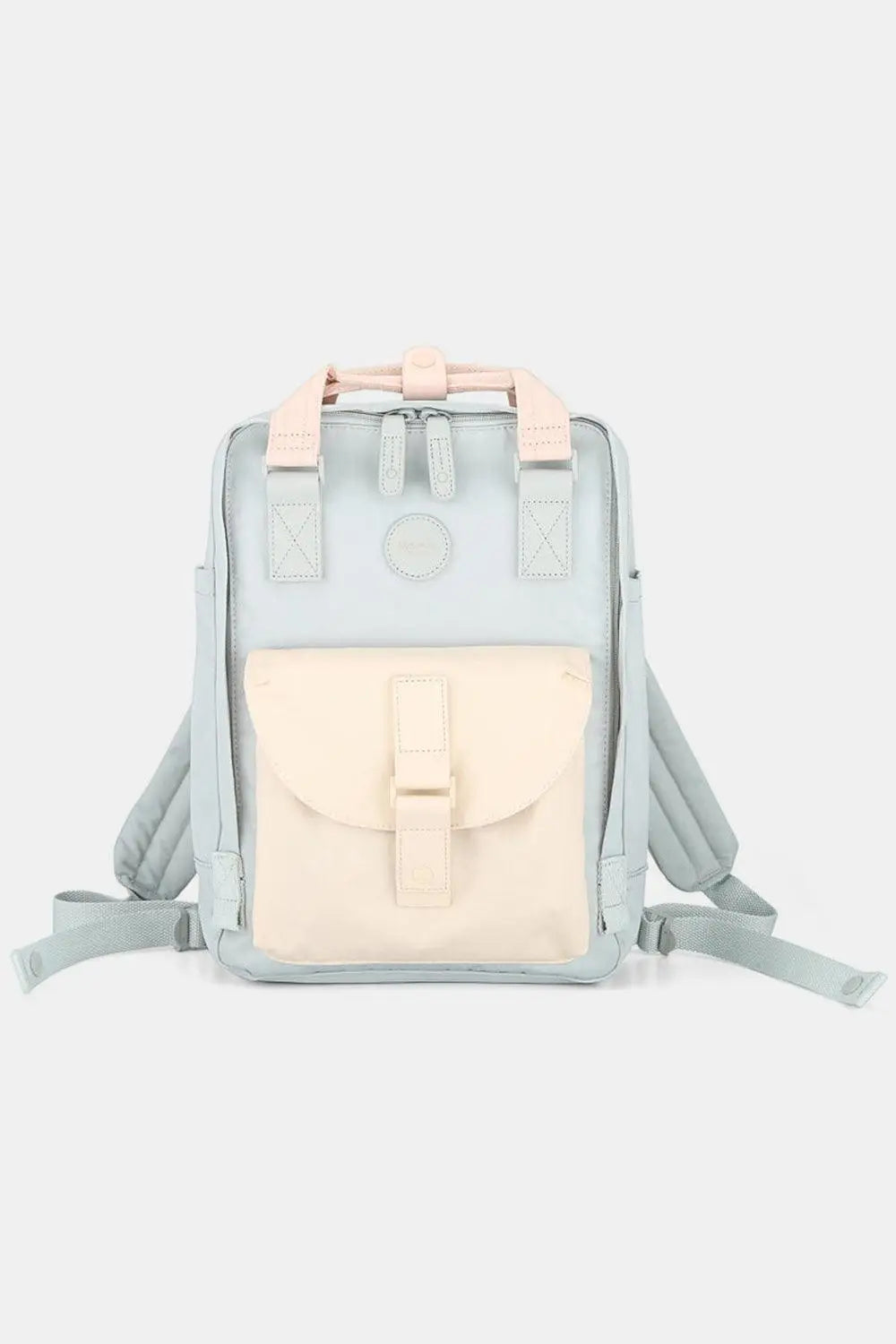 Contrast Waterproof Canvas Backpack Bag - Backpacks