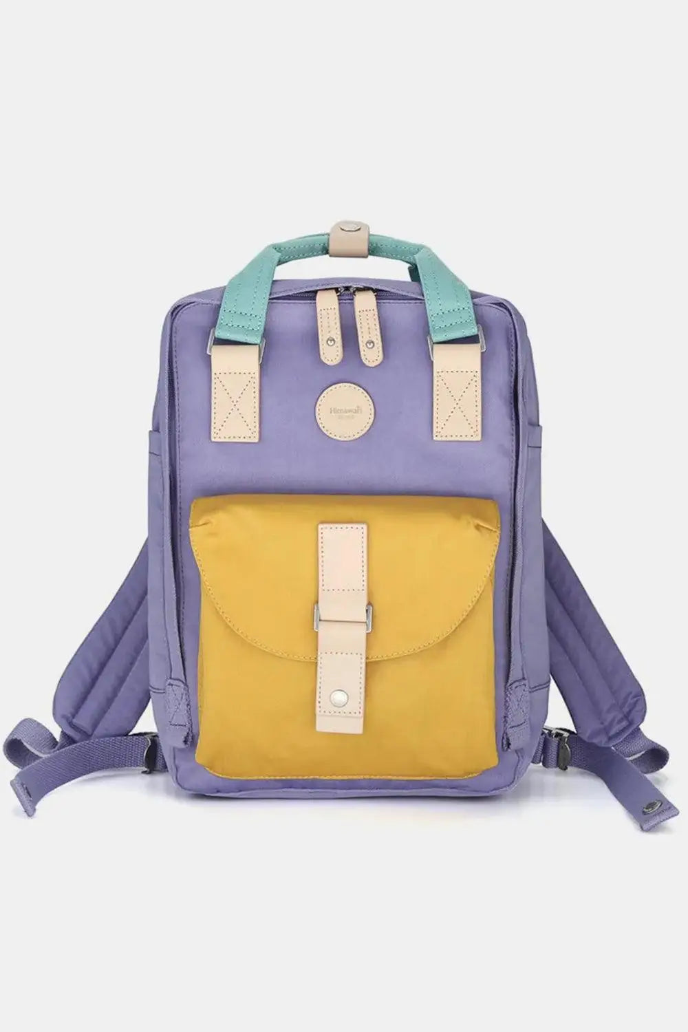 Contrast Waterproof Canvas Backpack Bag - Backpacks