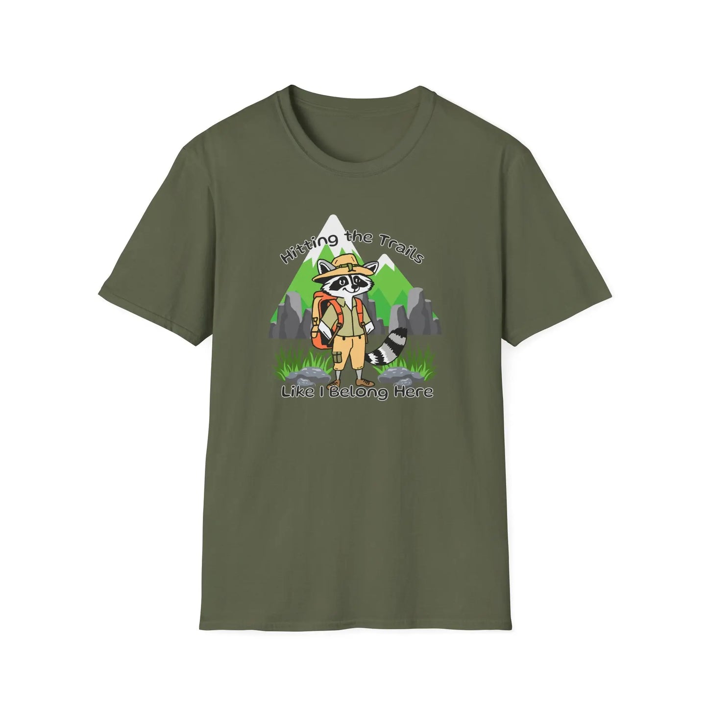 Hiking Raccoon Graphic T-Shirts - Eclectage
