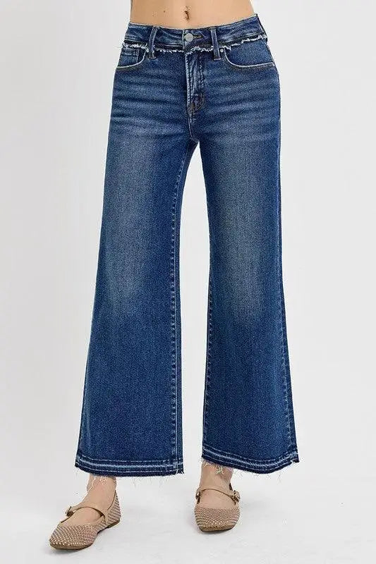 Dark Blue Tummy Control Bootcut Jeans - Jeans