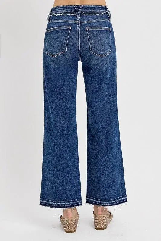 Dark Blue Tummy Control Bootcut Jeans - Jeans