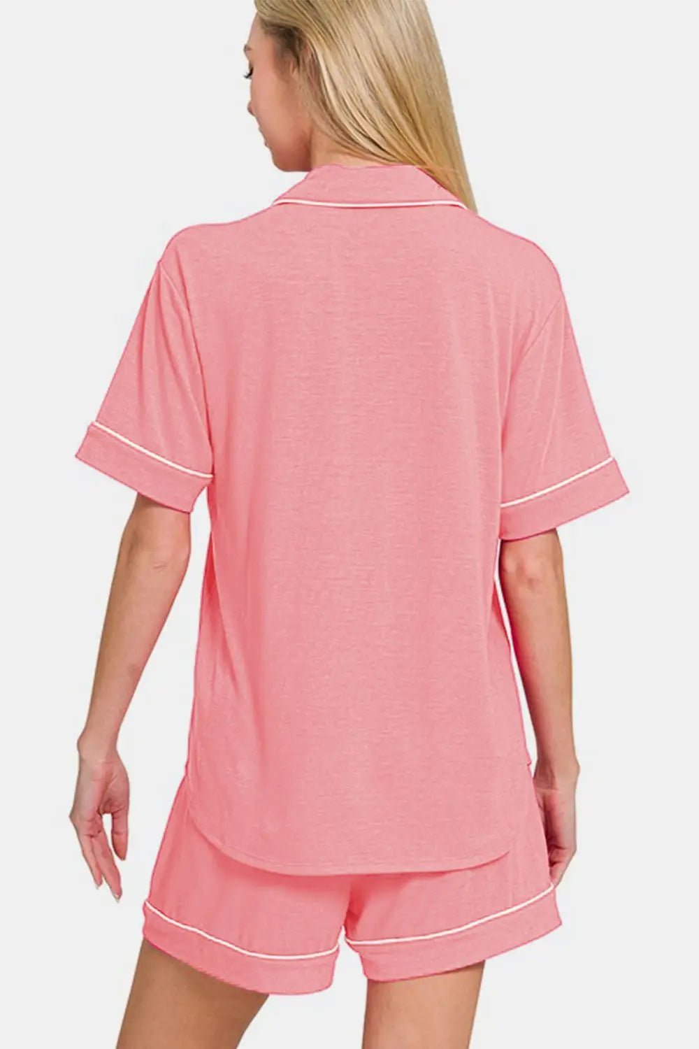 Dark Pink Shorts Lounge Set - Loungewear