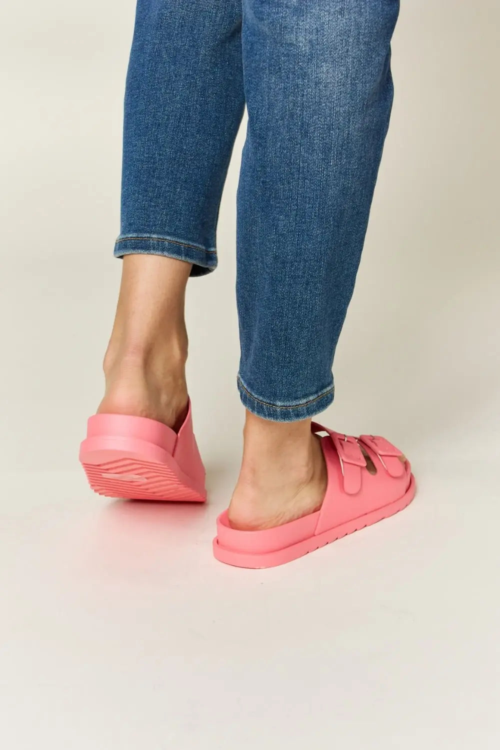 Double Buckle Open Toe Sandals -
