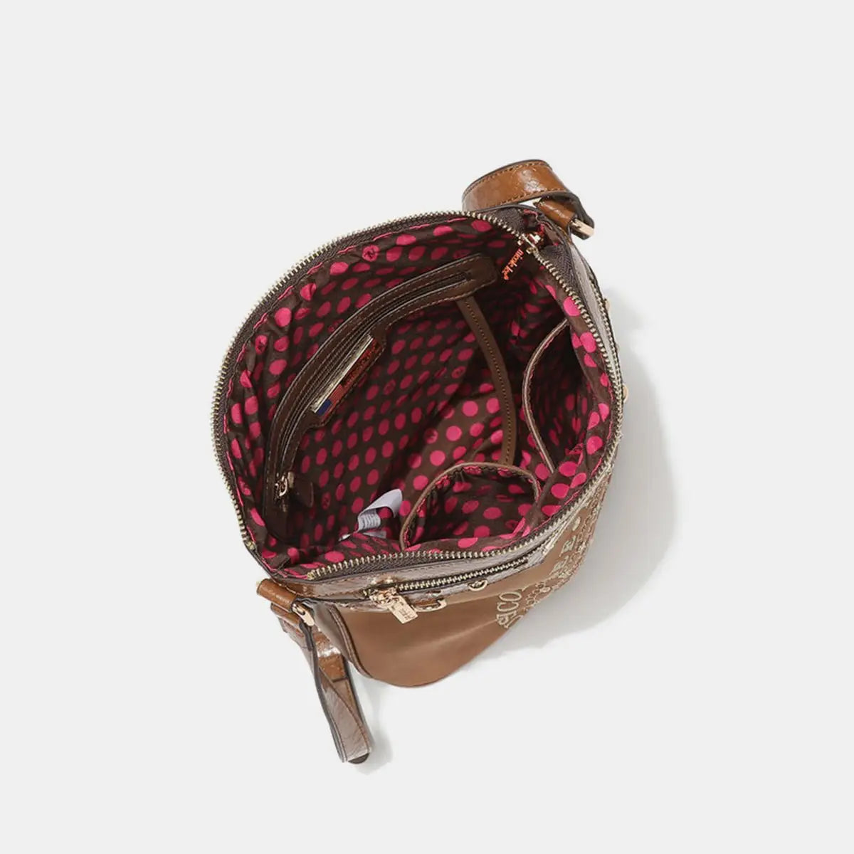 Embroidery Inlaid Rhinestone Crossbody Bag - Crossbody Bags