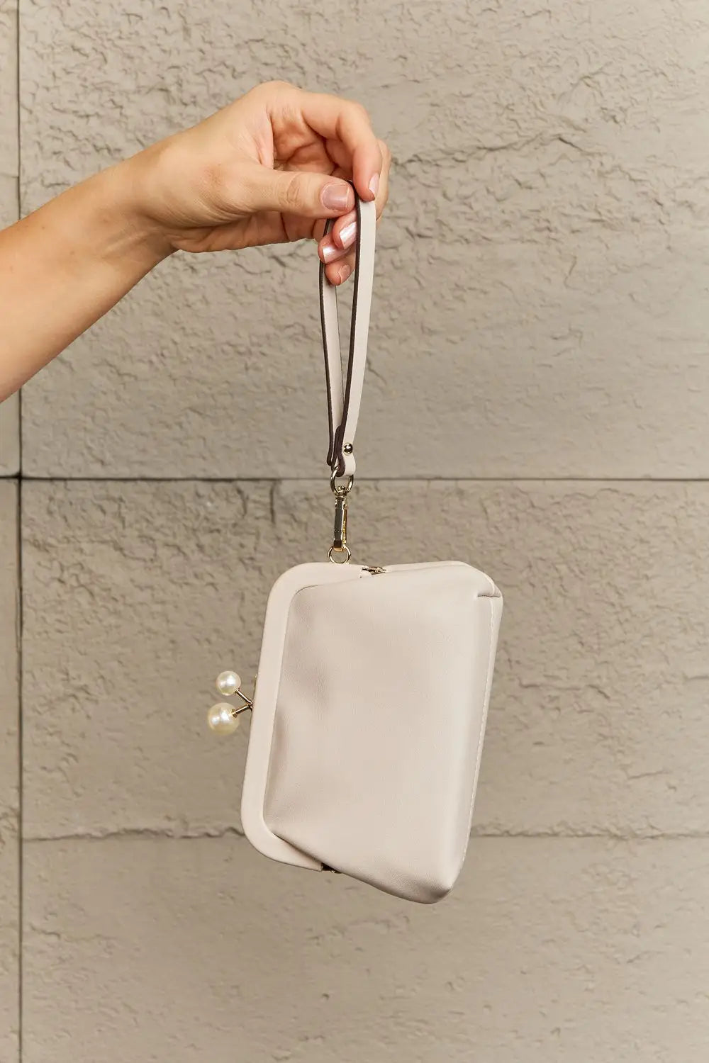 Faux Pearl Coin Purse - Coin Purses