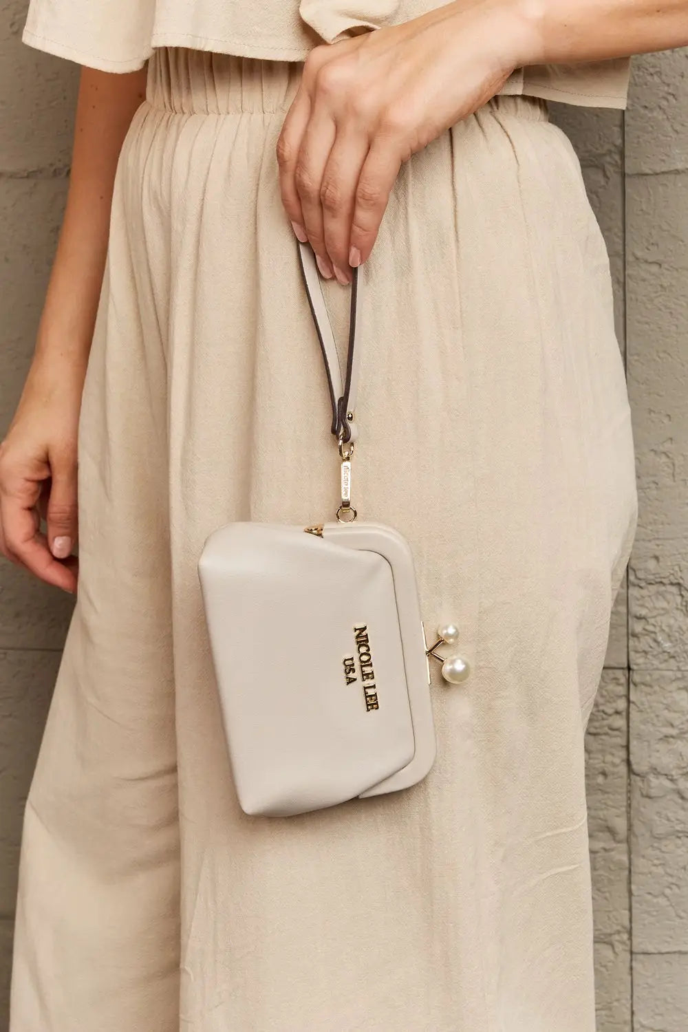 Faux Pearl Coin Purse - Coin Purses