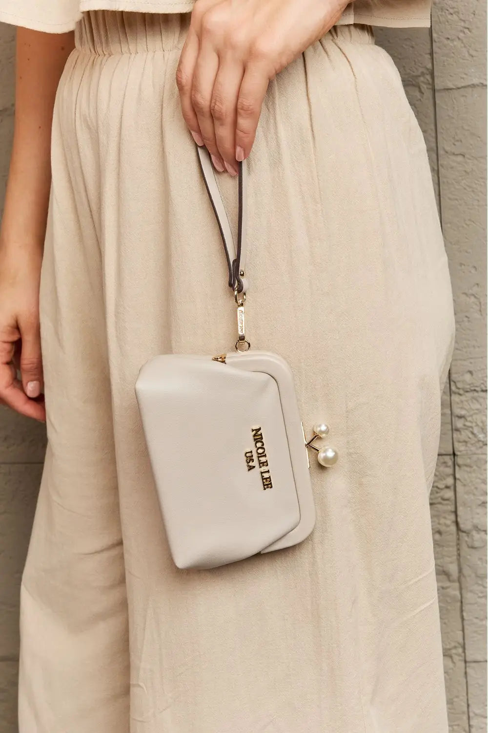 Faux Pearl Coin Purse - Coin Purses
