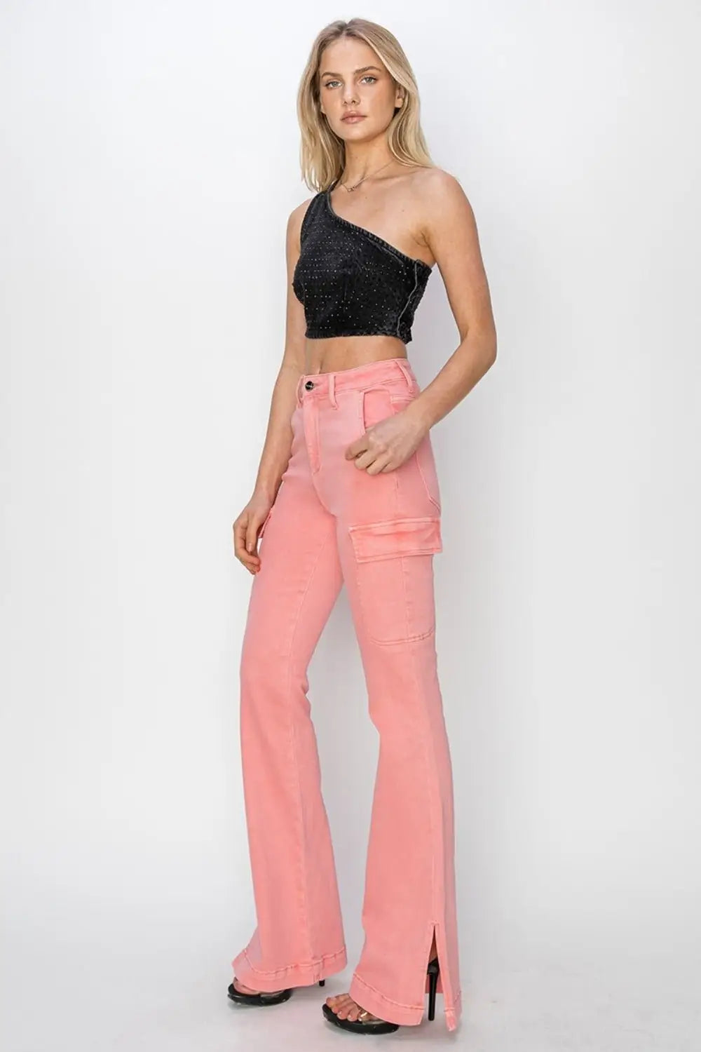 Flamingo Side Slit Bootcut Cargo Jeans - Cargo Jeans