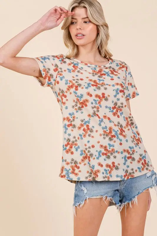 Floral Short Sleeve T-Shirt