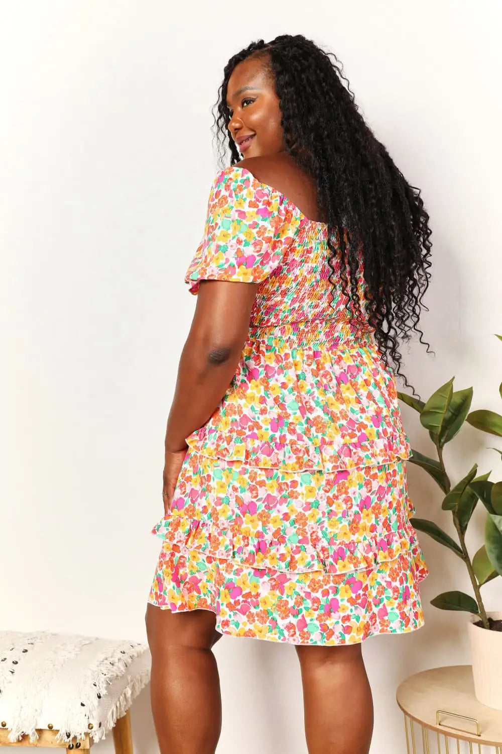 Floral Sweetheart Mini Dress - Mini Dresses