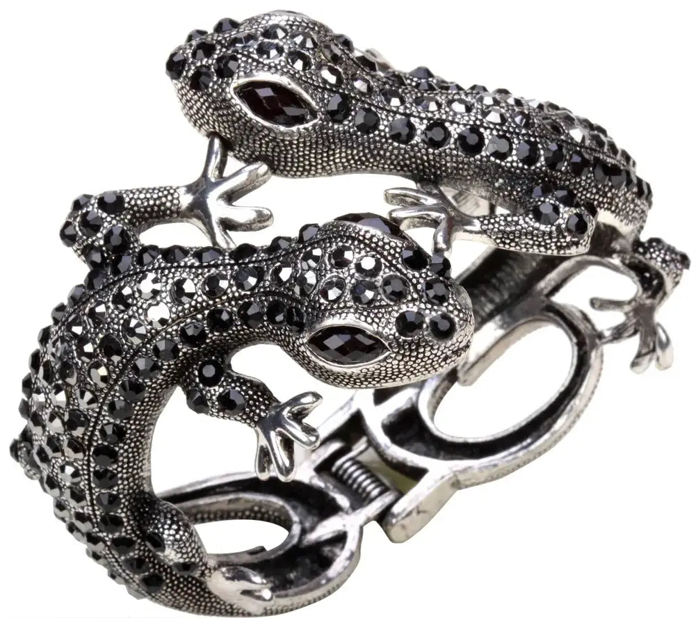 Gecko Crystal Bangle Bracelet black / United States Bracelets