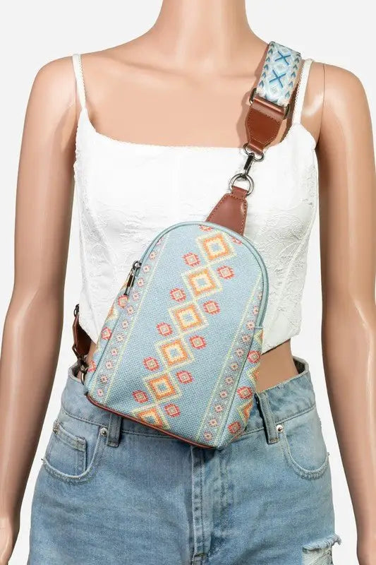 Geometric Crossbody Bag - Crossbody Bags